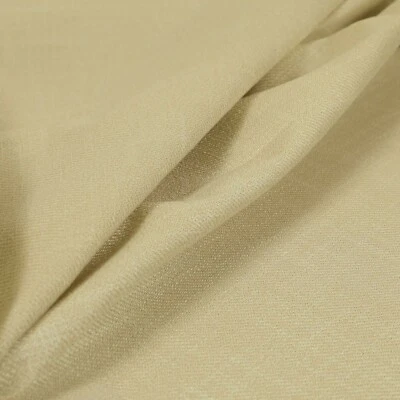 New Textured Chenille Material Plain Beige Upholstery Curtain Fabric 135cm Wide - Image 1 of 4