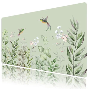 Hummingbird Mouse Pad Green Leaf Plant Desk Mat for Keyboard and Mouse Desk Pad - Picture 1 of 6