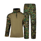 Men's Army Military Uniform Camouflage Tactical Shirt Pants Set Outfit Outdoor