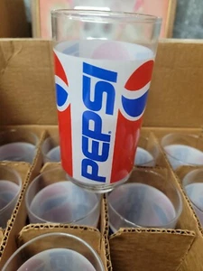 Set of 12 Vintage LIBBEY Pepsi Glasses Tumbler 16oz Red White and Blue Logo NOS - Picture 1 of 4