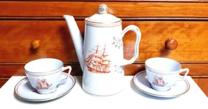 Porcelana Ship George/Cygnet Of Salem Copeland Spode Trade Winds 5 piezas Lote Set - Imagen 1 de 12