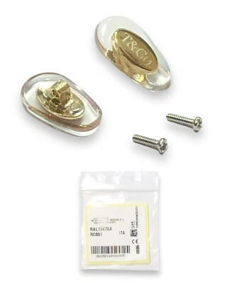 Almohadillas para la nariz Tiffany & Co gafas de sol transparentes doradas genuinas con tornillo 13 mm Foto 1 de 4