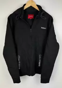 GUESS HOODED BOMBER JACKET Size XL 44 Men`s Black - Good Condition - Picture 1 of 4