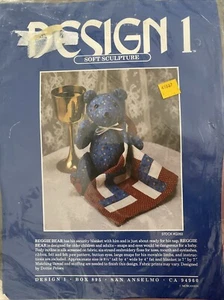 Kit de Costura Diseño 1 Reggie Bear Goo Edredón Seguridad Manta Artesanal - Imagen 1 de 4