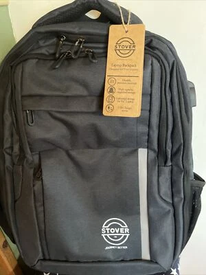 STOVER Laptop Travel Backpack Fits 15.6 Inch Notebook Gray NWT USB Charger - Image 1 of 4