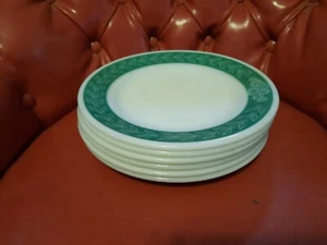 Vintage PYREX "LAUREL LEAF " Luncheon Plates Set of 6 , Rare - Picture 1 of 6