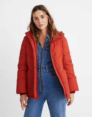 NUEVO CON ETIQUETAS Madewell by J.Crew Mujer Acolchado Puffer Parka Chaqueta Esquí Abrigo M AE332 Foto 1 de 4