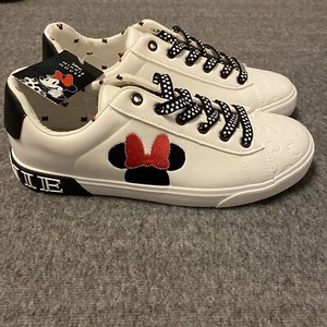 Minnie Mouse Damenschuhe Größe 9,5 weiß Schnürschuhe Sneaker Disney neu - Bild 1 von 15