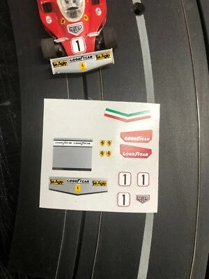 Calcomanías con impresión térmica Aurora AFX Nikki Lauda's Ferrari 312T #1 Foto 1 de 4