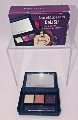 bareMinerals DeLISH 100% Natural LipGloss Palette Vanilla Spice Pink Sugar Jelly - Image 1 of 3