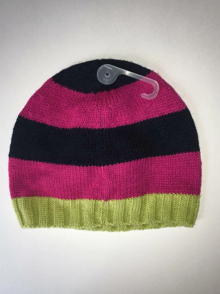 NUEVO CON ETIQUETAS GAP KIDS GAPKID S/M GORRO RAYAS PEQUEÑO MEDIANO TEJIDO ROSA AZUL MARINO LIMA Foto 1 de 1