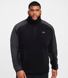 Nike Trail Running Polartec Fleece Quarter Zip Black Grey XL FV9962-010 NWT $150 - Picture 1 of 11