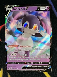 Tarjeta Pokémon Indeedee V 91/202 Ultra Rara Holo Espada y Escudo Juego de Cartas Coleccionables Casi Como Nueva - Imagen 1 de 12
