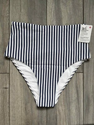 LULULEMON WOMENS WATERSIDE HIGH WAIST SKIMPY BOTTOM, SEERSUCKER, NWT $68, XS - Image 1 of 3