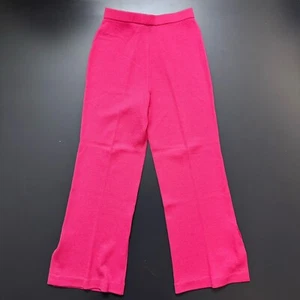 Pantaloni vintage St John By Marie grigi sera rosa Santana maglia gamba larga spacco laterale 8 - Foto 1 di 11