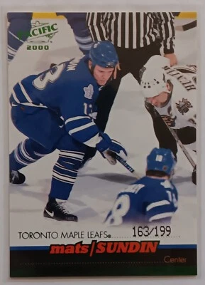 1999-00 Pacific Emerald Parallel Mats Sundin /199 Toronto Maple Leafs - Image 1 of 2