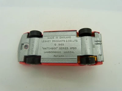 Matchbox Lesney Superfast 20 Lamborghini Marzal SILVER BASE in Original Box - Image 1 of 4