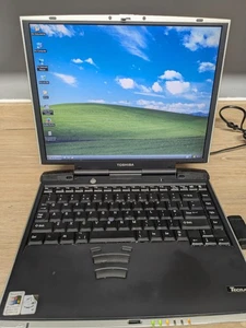 VINTAGE RETRO TOSHIBA TECRA T9000 INTEL PENTUIM III 256GB SSD WINDOWS XP - Picture 1 of 24