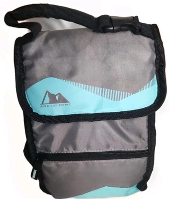 Fiambrera aislada gris pequeña marca oficial Arctic Zone enfriador tamaño 10"x6"x6" Foto 1 de 4
