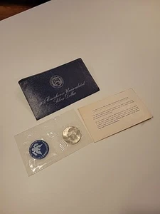 FREE SHIP! 1974 Eisenhower Silver Dollar 40% Uncirculated OGP Blue Env US Mint - Picture 1 of 7