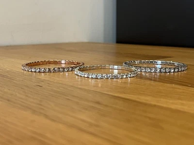 Pulsera de cristal inspirada en 2 elementos de Swarovski para mujer + 1 marca desconocida Foto 1 de 4
