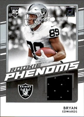2020 Donruss Rookie Phenom Jerseys #28 Bryan Edwards Jersey - FB - Image 1 of 2
