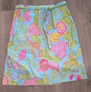 Gonna donna Lilly Pulitzer giungla stampa animalier gonna cotone taglia 8 divertente - Foto 1 di 5