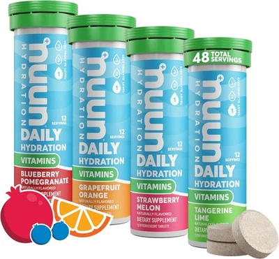 Nuun Vitaminas Comprimidos Electrolitos con Vitamina D, C, E, 12 Unidades (Pack de 4)  Foto 1 de 4