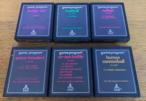 Atari 2600 Spiele Lot - 6 Spiele - Text Etiketten - nur Kassetten - alle funktionieren! - Bild 1 von 3