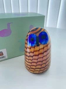 Iittala Birds by Toikka Owlet Yellow Blue Oiva Toikka - Picture 1 of 4