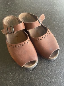 Mephisto braune Leder Nubuk Pantolette Clog Mobils Sabatina 10/40 - Bild 1 von 6