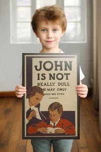 Vintage School Health Poster, Matte Vertical Posters, Eye Exam Awareness, Retro - Picture 1 of 29