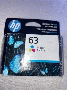 NEW HP 63 Tri-Color Ink Cartridge Exp 07/2023 HP Printer Cartridge B-19 - Picture 1 of 11