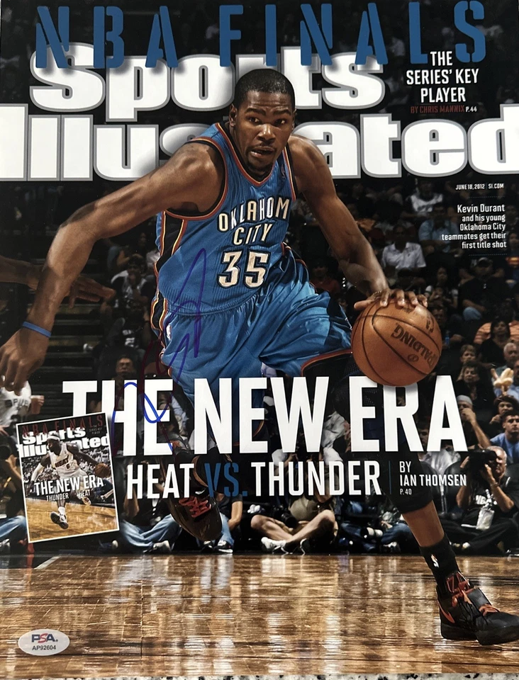 Kevin Durant Oklahoma City Thunder Signed Sports Illustrated 11x14 Photo! Psa - Image 1 of 1