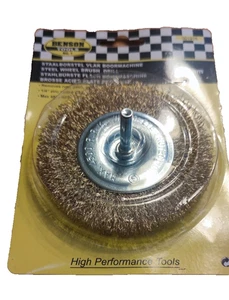 Drahtbürste  flach 100 mm für die Bohrmaschine und Akku Bohrmaschine - Bild 1 von 2