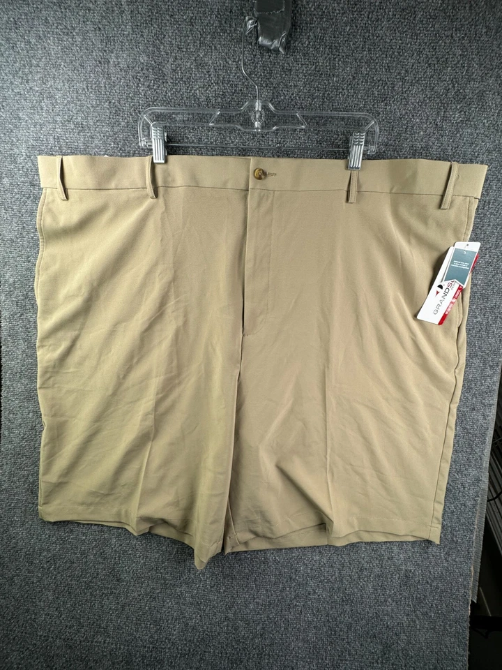 Grand Slam Men’s Khaki Golf Shorts Size 52 Performance Nes UPF 50