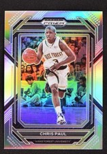 2023-24 Prizm Draft Picks Base Silver #71 Chris Paul - Wake Forest Demon Deacons