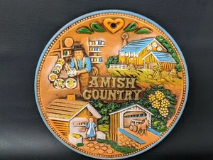 Vintage Amish Country Farmhouse 3 Dimensional Home Decor Wall Plate Japan - Picture 1 of 8