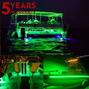 Night Fishing Overwater Fishing Light 15000 LUMENS Green LED Boat Bright Strip - Picture 1 of 17