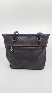 Coach Reißverschluss oben braun schwarz Signatur Canvas Beuteltasche Handtasche - Bild 1 von 9