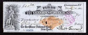4E136 - 1901 FIRST NATIONAL BANK - COOPERTOWN, NEW YORK - Picture 1 of 2