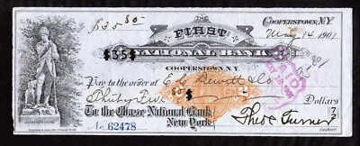 4E136 - 1901 FIRST NATIONAL BANK - COOPERTOWN, NEW YORK - Image 1 of 2