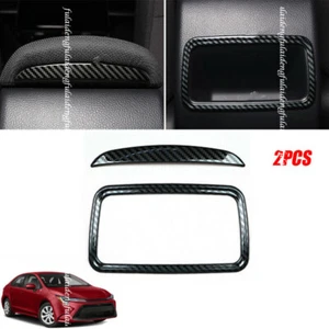 For 2019-2022 Toyota Corolla Carbon fiber steel Rear Air Outlet Vent Cover Trim - Picture 1 of 6