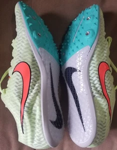 Nike Zoom Mamba V 5 Barely Volt Hyper Orange AJ1697-700 Men's Track Spikes Sz12 - Picture 1 of 10