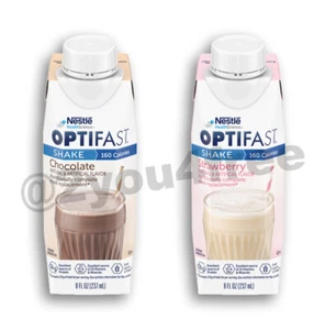 OPTIFAST® 800 READY TO DRINK SHAKES | CHOCOLATE VANILLA or STRAWBERRY TWIST CAP - Picture 1 of 3