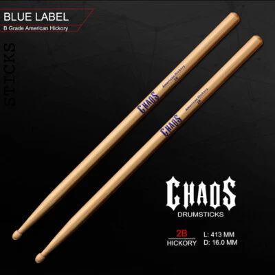 DRUM STICKS CHAOS 2B DRUMSTICKS – BLUE LABEL DRUM STICKS