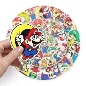 30/45/60 PCS Super Mario Retro Phone Laptop Wall Decal Stickers - Picture 1 of 5