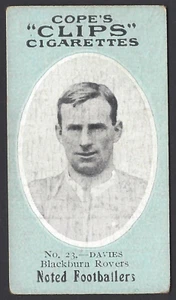 COPE - NOTED FOOTBALLERS (CLIPS 500) - #23 DAVIES, BLACKBURN ROVERS - Foto 1 di 2