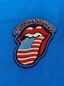 Rolling Stones Zunge bestickt Bügelbild Patch 3" x 3" - Bild 1 von 2