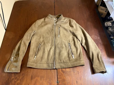 H & M коричневый мотоциклетная куртка пальто M - Изображение 1 из 4